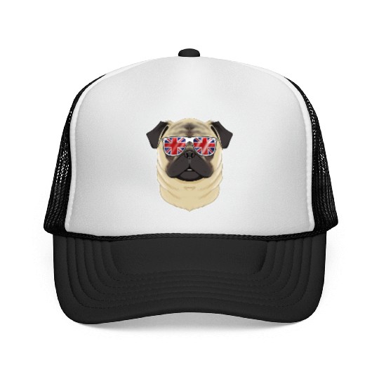 Pug UK Sunglasses I English Flag I Union Jack Trucker Caps
