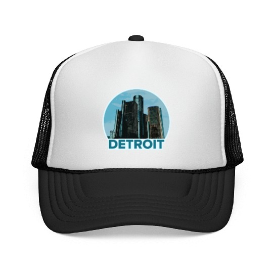 Detroit Skyline Trucker Caps