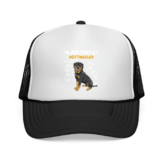 Rottweiler The Anatomy Of A Rottweiler Dog Lover Trucker Caps