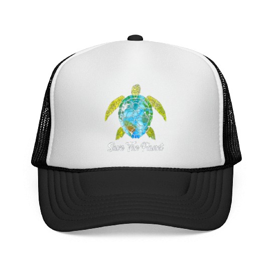 Save The Planet Earth Day Save Turtles Sea Life Trucker Caps