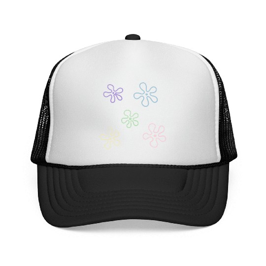 sponge bob flower pack Trucker Caps