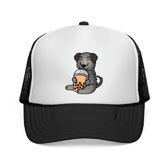 Boba Bubble Tea Irish Wolfhound Trucker Caps