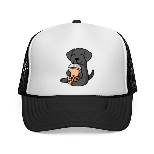 Boba Bubble Tea Great Dane Trucker Caps