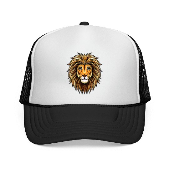 Majestic Lion Mane Detailed Art Lions Are My Trucker Caps