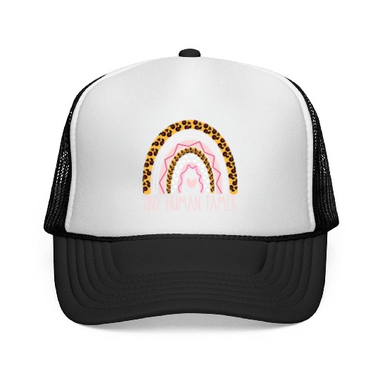 Tiny Human Tamer Bohemian Rainbow Daycare Teacher Trucker Caps