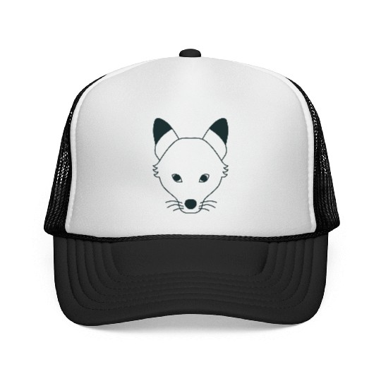 long wolf face Trucker Caps