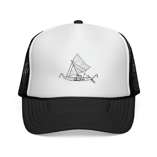 sailing canoe Trucker Caps