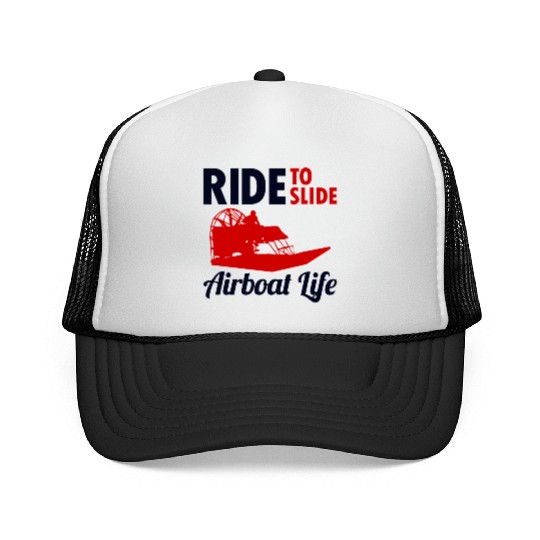 Airboat Fanboat Airboating Swamp boat Race Ride Trucker Caps