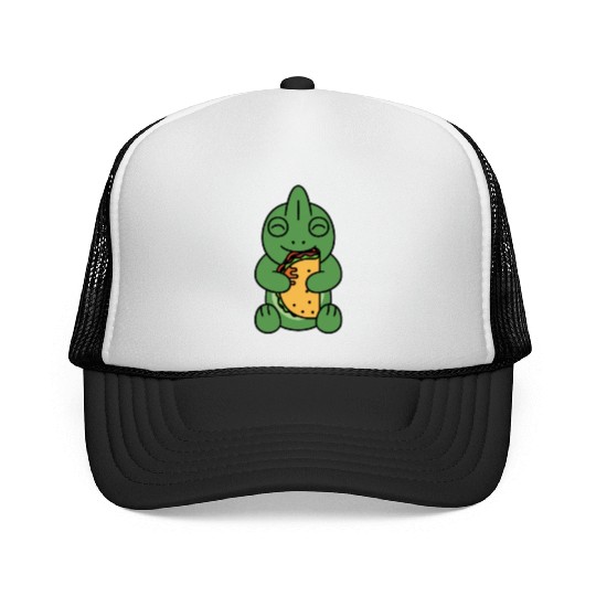 Chameleon Taco Lover Trucker Caps