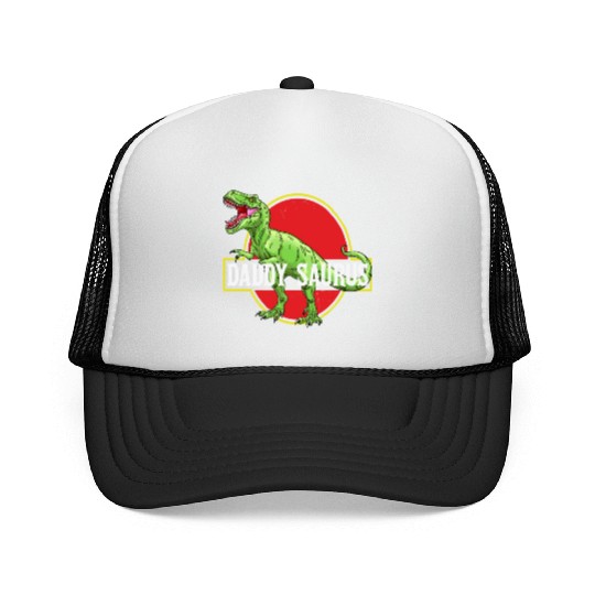 Daddysaurus Papasaurus Trucker Caps