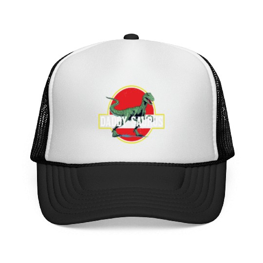 Daddysaurus Papasaurus Trucker Caps