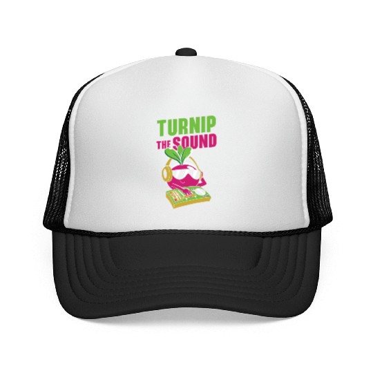 Music Turnip Party Music Lover Vegetable Trucker Caps