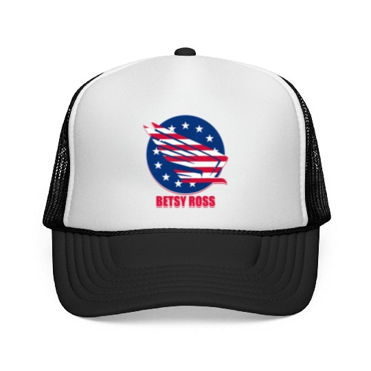 Patriotism USA Betsy Ross Flag Stars Stripes Eagle Trucker Caps