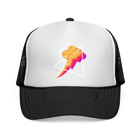 Synthwave Thunderstorm Meteorologist Gift Trucker Caps