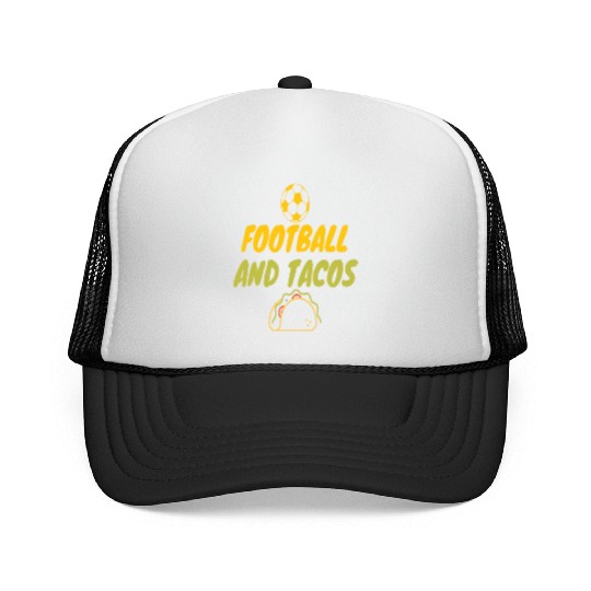 football and tacos Trucker Caps