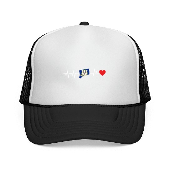 Connecticut Heartbeat Gift Trucker Caps