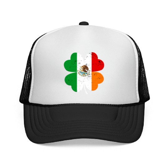 Irish Mexican Flag Mexico Ireland St Patrick's Day Trucker Caps