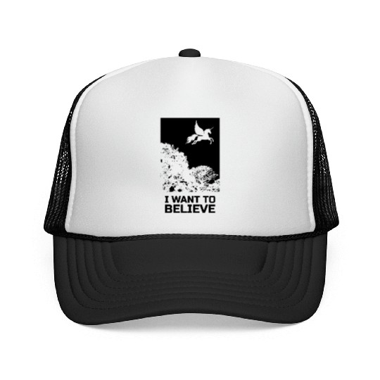 Unicorn "I Want To Believe" UAP Outfit Alien Ufo Trucker Caps