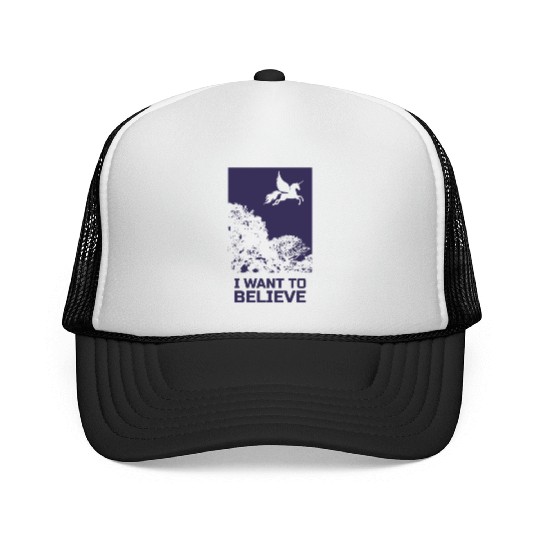 Unicorn "I Want To Believe" UAP Outfit Alien Ufo Trucker Caps