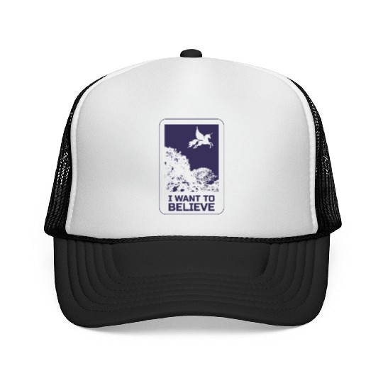 Unicorn "I Want To Believe" UAP Outfit Alien Ufo Trucker Caps