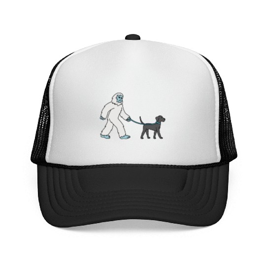 Bigfoot Sasquatch Walking Great Dane Trucker Caps