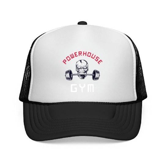 Powerhouse Gym - Bodybuilding Workout Saying Trucker Caps