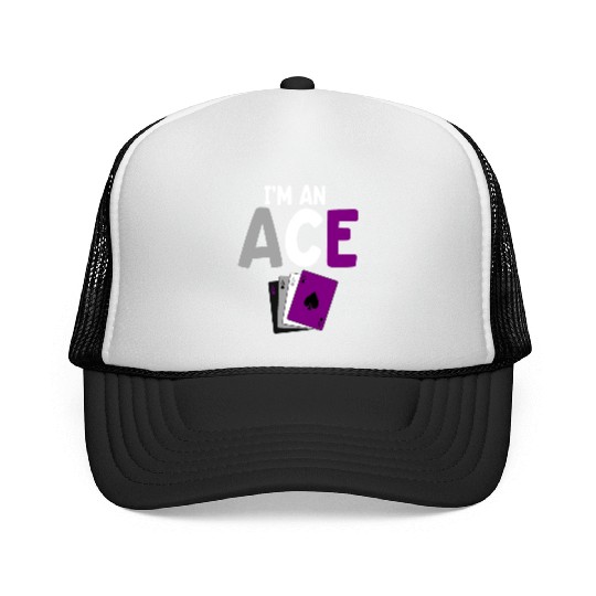 I'm An Ace Asexual Pride Playing Card Trucker Caps