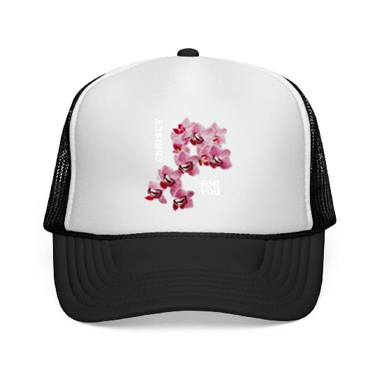 Orchid flower teeth creepy Orchid flower teeth cre Trucker Caps