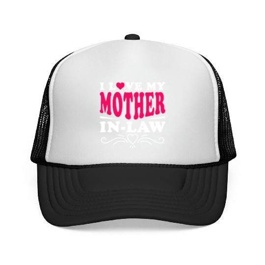 Mother-In-Law Funny Son-In-Law and Daughter-In-Law Trucker Caps