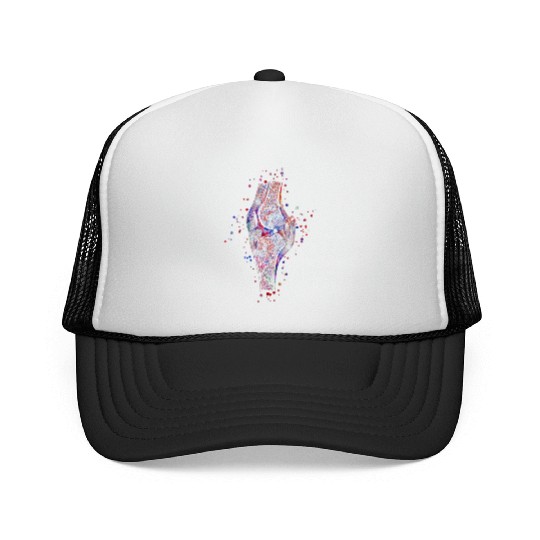 Knee Bone Print flowers Human Anatomy Knee Poster Trucker Caps