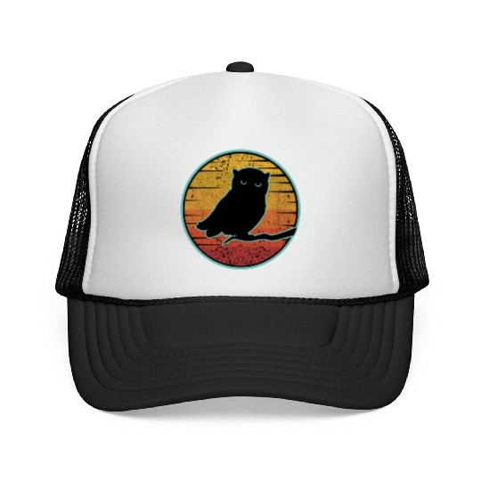 Cute Black Owl Trucker Caps