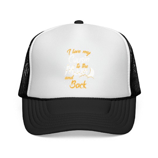 I love my cousin to the moon and back News Trucker Caps