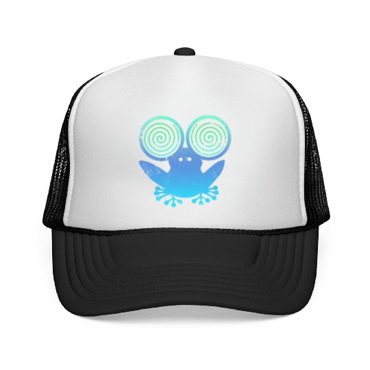 Hypnotic Frog Blue Trucker Caps