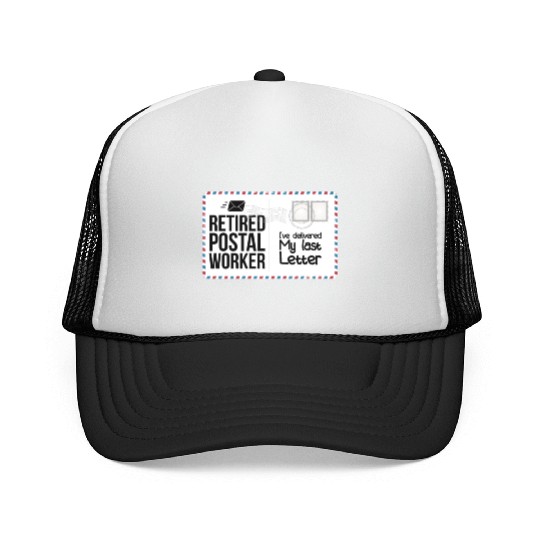 Retired Postal Worker Retirement Mailman Postman Trucker Caps