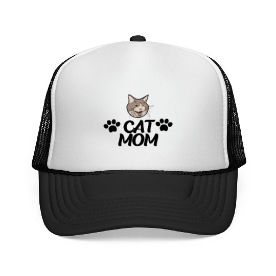 Cat Mom Funny design Classic Trucker Caps
