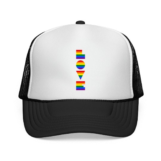 Lgbtq Gay Pride Month Rainbow Love Is Love Trucker Caps