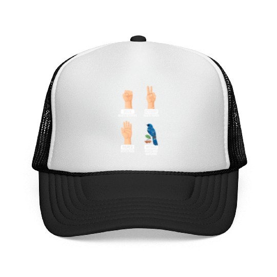 Rock Paper Scissors Nothing Beats Bird Watching Bi Trucker Caps
