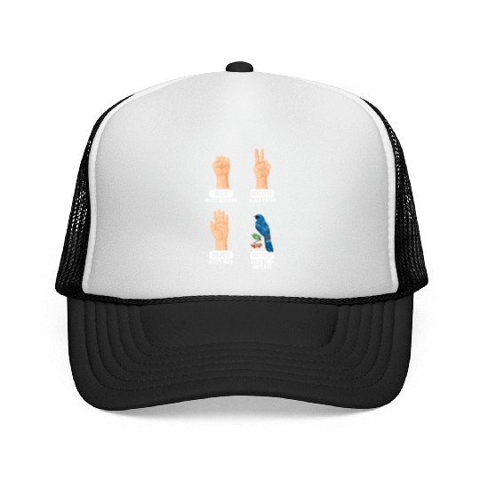Rock Paper Scissors Nothing Beats Bird Watching Bi Trucker Caps