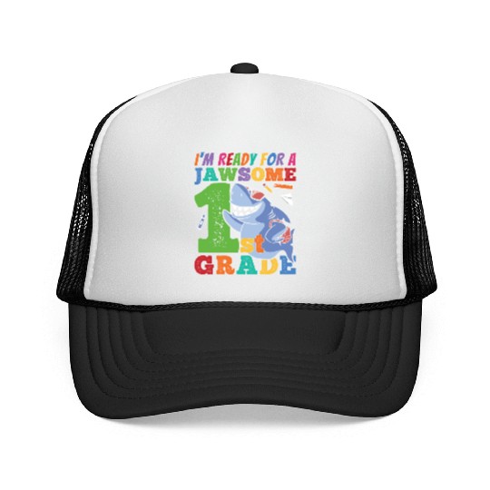 First Grader Awesome Back To School Lifestyle Gift Trucker Caps