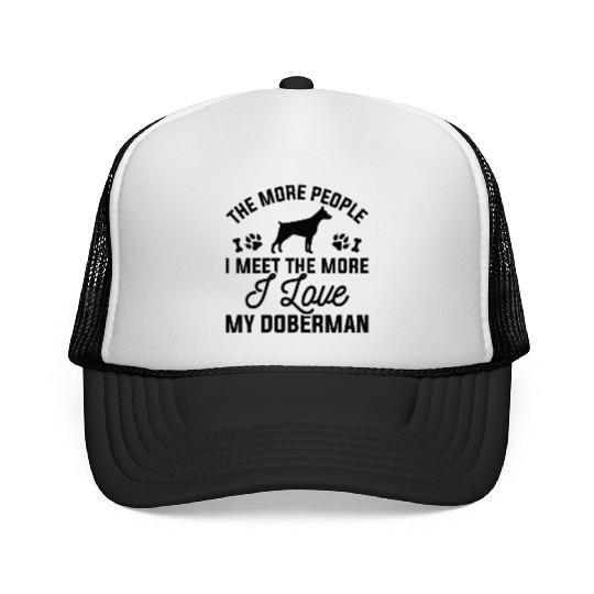 I Love My Doberman Trucker Caps