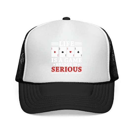 Gambling Cards Poker Face Regulars' Table Trucker Caps
