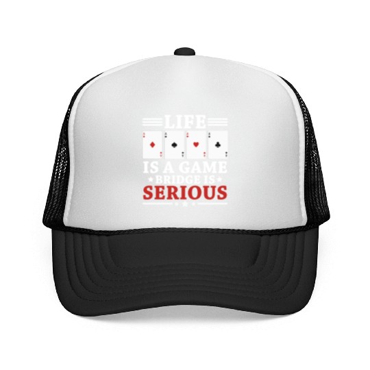 Gambling Cards Poker Face Regulars' Table Trucker Caps