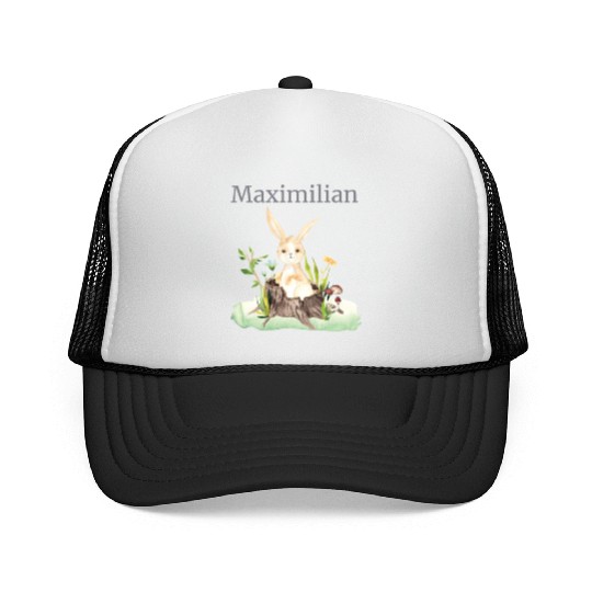 Waldtier Reh Hase Hedgehog Flowers Name Maximilian Trucker Caps