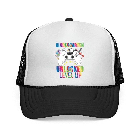 Kindergarten Unlocked Level Up BackTo School Trucker Caps
