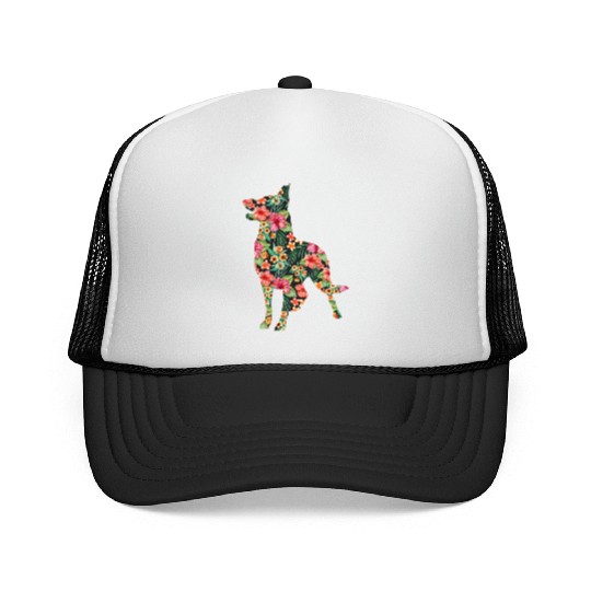 German Shepherd Flower Trucker Caps for Women Girls Kids