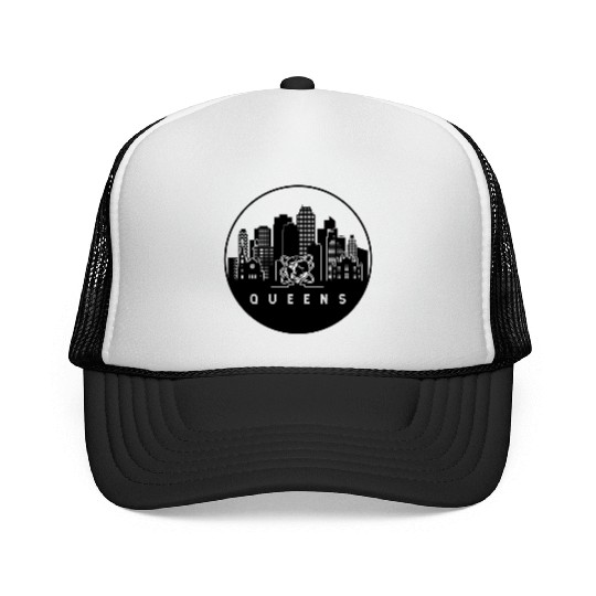 Queens New York Skyline Trucker Caps