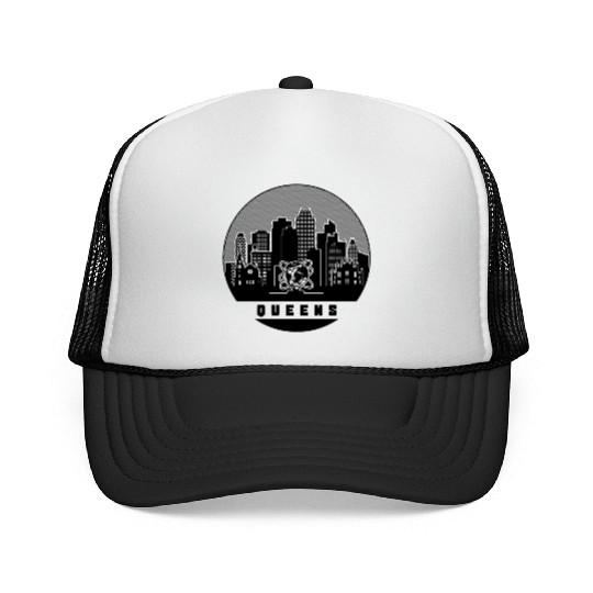 Queens New York Skyline Trucker Caps