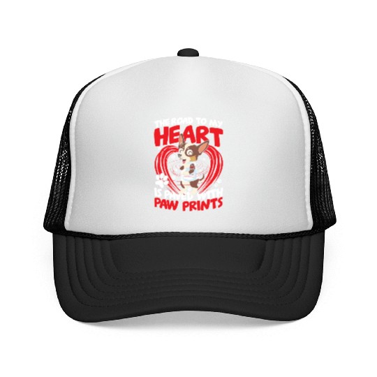 The Road To My Heart Is Paved with Paw Prints Trucker Caps