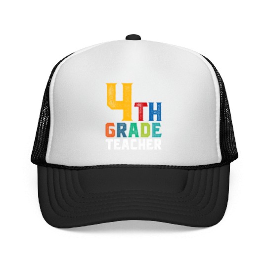 4th Grade Teacher Trucker Caps