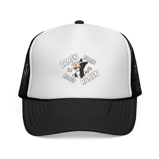 Border Collie Instant Ramen Noodles Trucker Caps